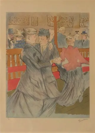 Lithografie Toulouse-Lautrec - La danse au Moulin Rouge