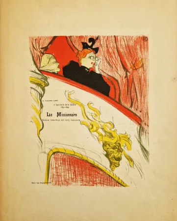 Lithografie Toulouse-Lautrec - La Loge au mascaron doré