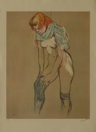 Lithografie Toulouse-Lautrec - L'Essayage des bas I