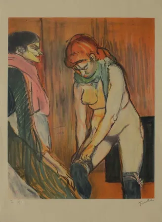 Lithografie Toulouse-Lautrec - L'Essayage des bas II
