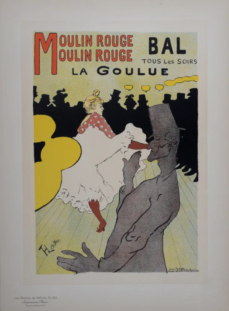 Lithografie Toulouse-Lautrec - Moulin Rouge - La Goulue, Les Maitres de L’Affiche, 1898