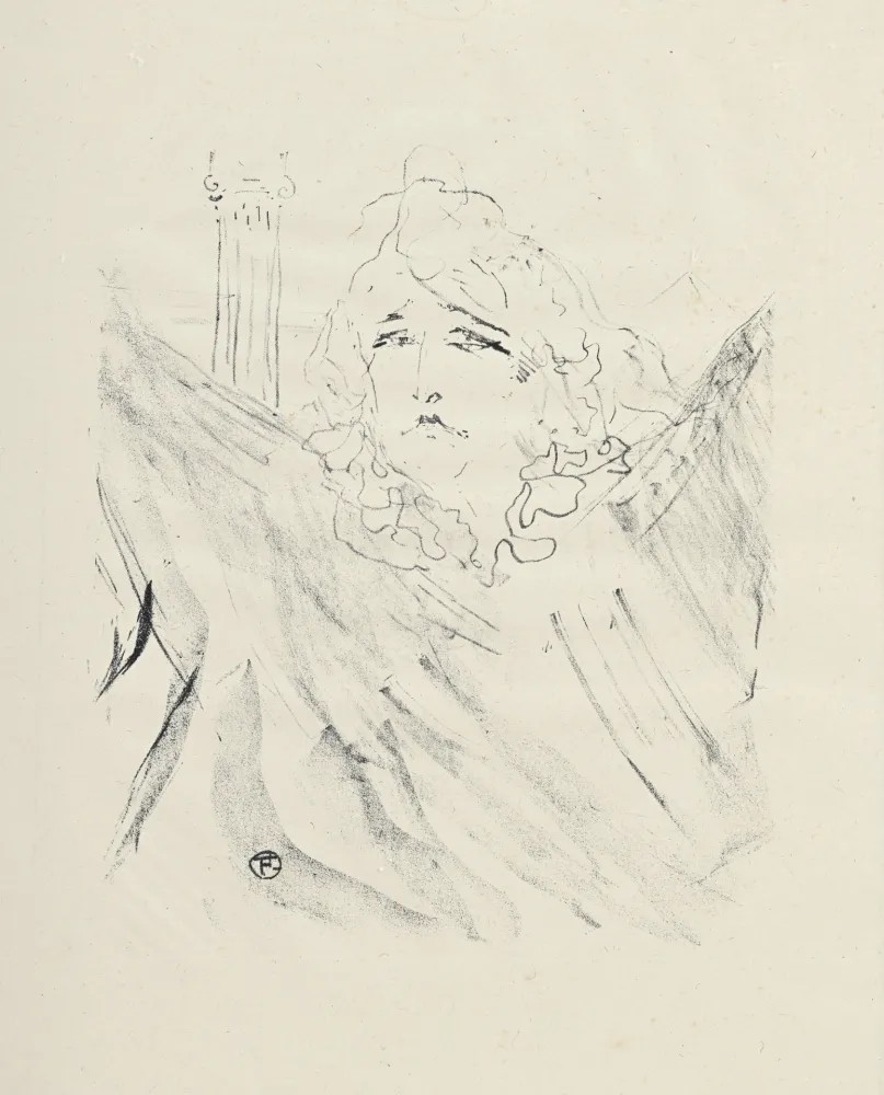 Lithografie Toulouse-Lautrec - Portraits d’Acteurs et d’Actrices : Sarah Bernhardt dans Cléopâtre, 1898