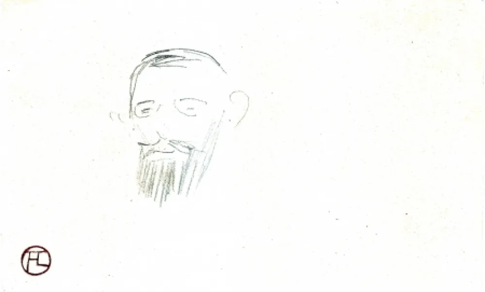 Geen Techniek Toulouse-Lautrec - Procès Arton — Tête de monsieur Jacques Saint-Cère