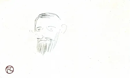 Geen Techniek Toulouse-Lautrec - Procès Arton — Tête de monsieur Jacques Saint-Cère