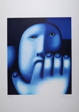 Lithografie Tselkov - Personnage