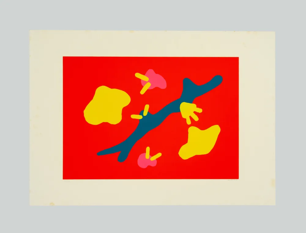 Zeefdruk Turcato - Composizione (rosso)