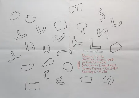 Zeefdruk Tuttle - Cloth Pieces und Skulpturen, 1968.