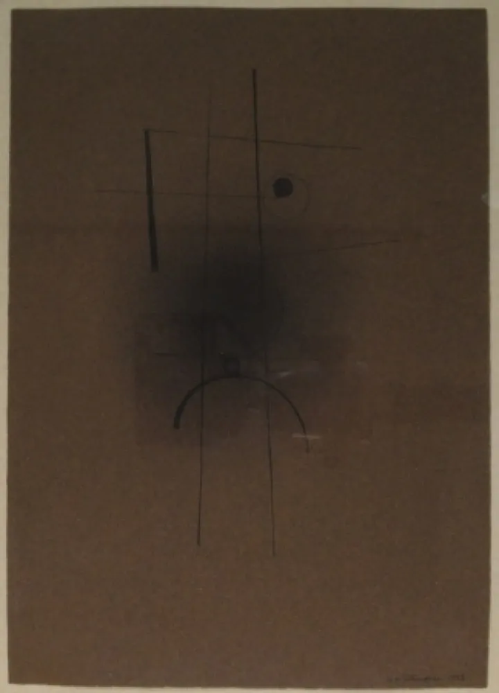 Monotype Tutundjian - Composition géometrique abtraite / Geometrisch abstrakte Komposition