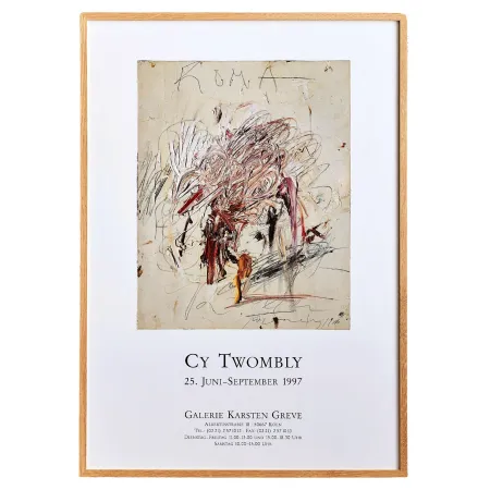 Poster Twombly - Rare Affiche, 1997 - Galerie Karsten Greve, Rare Vintage exhibition poster