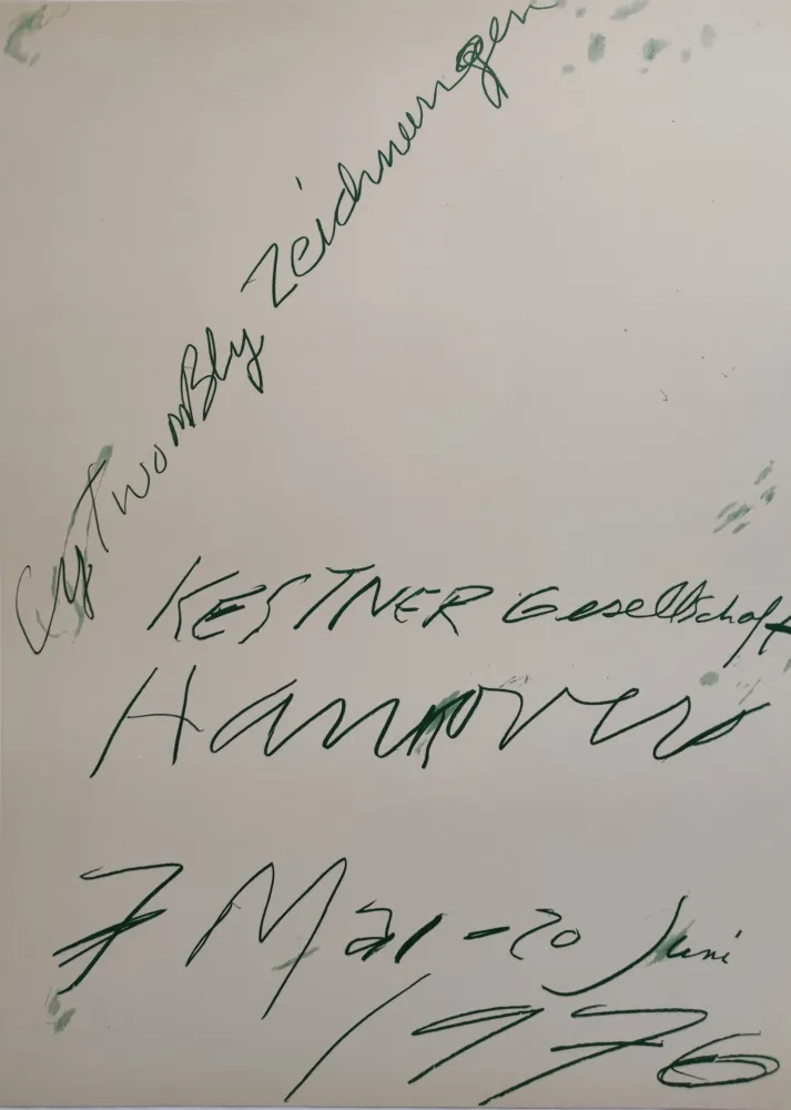 Lithografie Twombly - Zeichnungen. Kestner Gesellschaft Hannover 7 Mai – 20 Juni 1976.