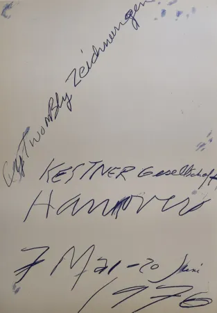 Geen Techniek Twombly - Zeichnungen. Kestner Gesellschaft Hannover 7 Mai – 20 Juni 1976.
