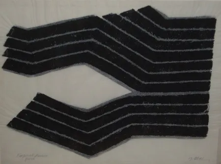 Lithografie Ubac - Deux labours empreinte ardoise