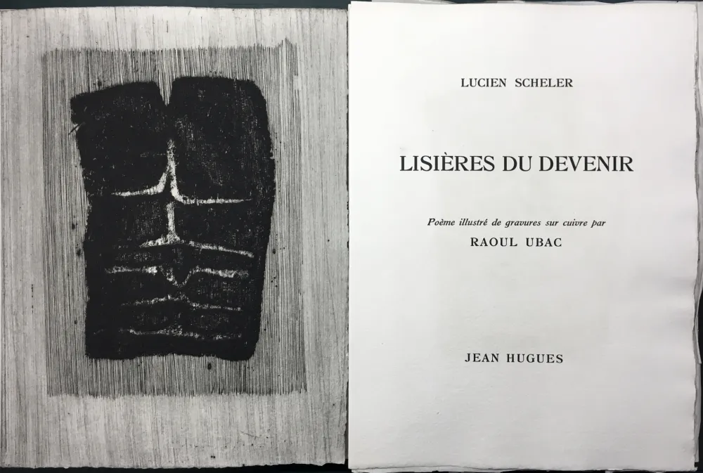 Geïllustreerd Boek Ubac - Lucien Scheler : LISIÈRES DU DEVENIR. 6 gravures originales.