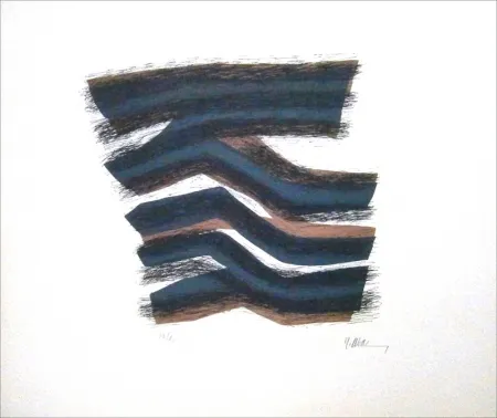 Lithografie Ubac - Rythme rose et gris endormi