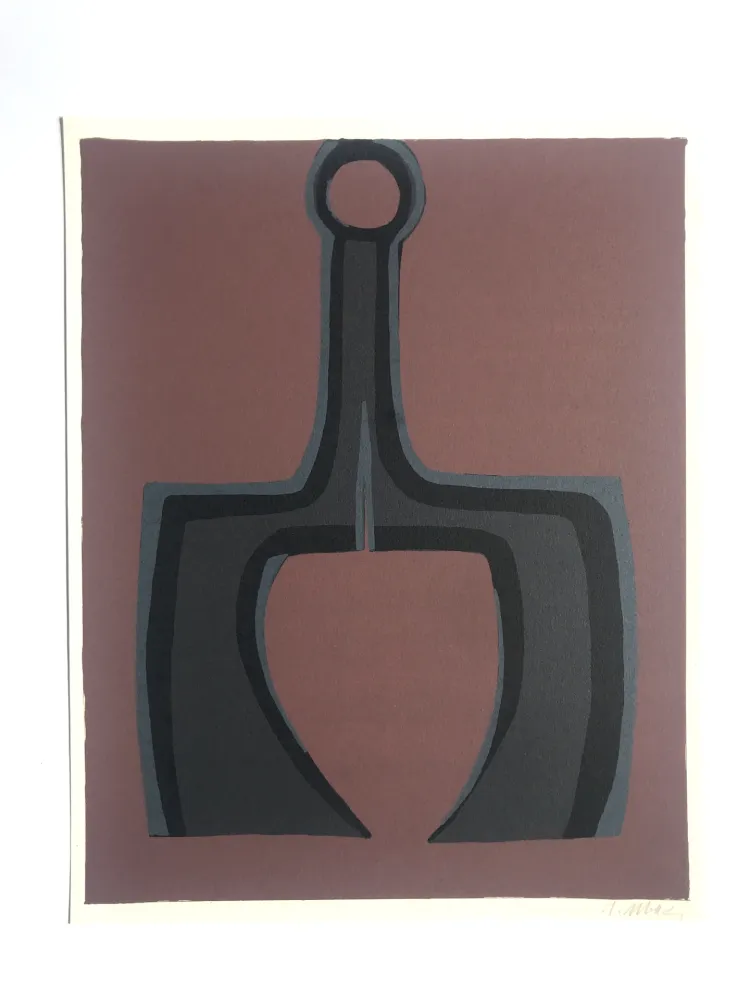 Lithografie Ubac - Travailler le sol (la Terre I)