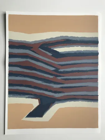 Lithografie Ubac - Voies ferrées (la Terre V)