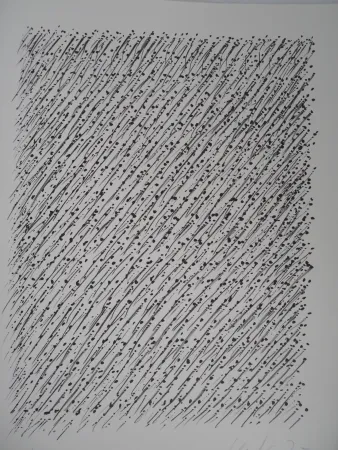 Lithografie Uecker - Le Mouvement 