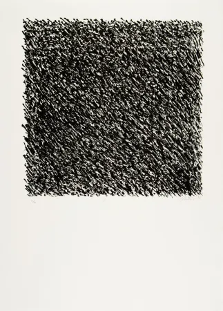 Lithografie Uecker - Manuelle Struktuur. No I 