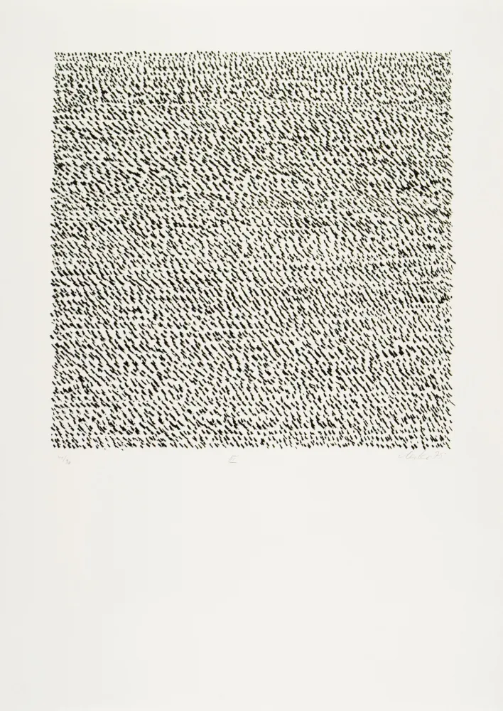 Lithografie Uecker - Manuelle Struktuur. No III