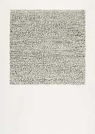 Lithografie Uecker - Manuelle Struktuur. No III