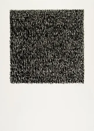 Lithografie Uecker - Manuelle Struktuur. No VII