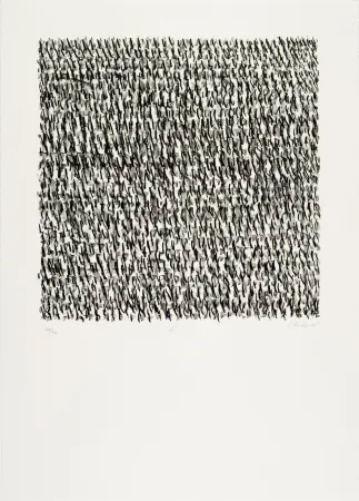 Lithografie Uecker - Manuelle Struktuur. No X