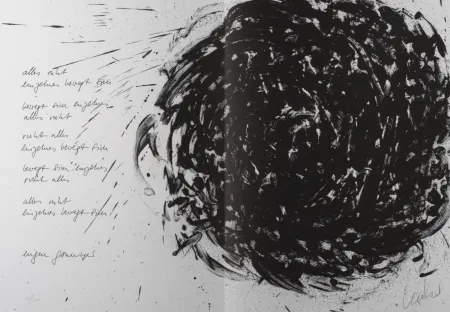 Lithografie Uecker - Spirale, 1987 - Hand-signed