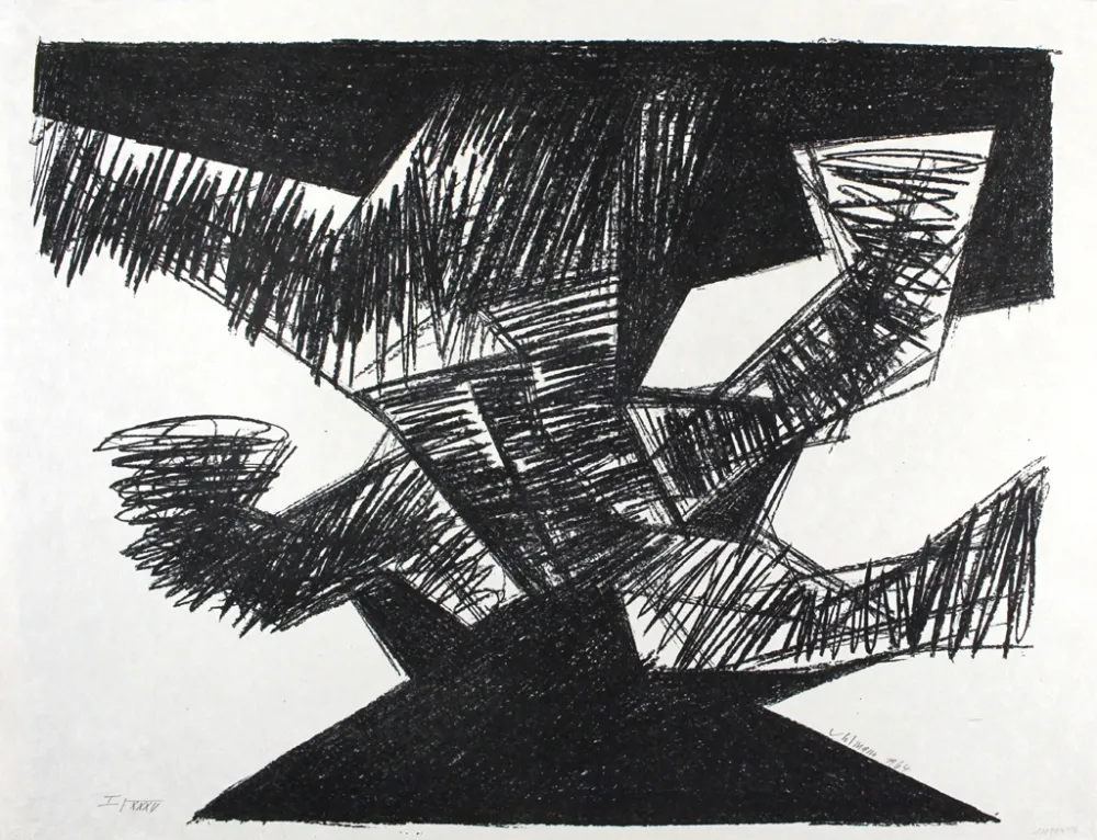 Lithografie Uhlmann - Erregt