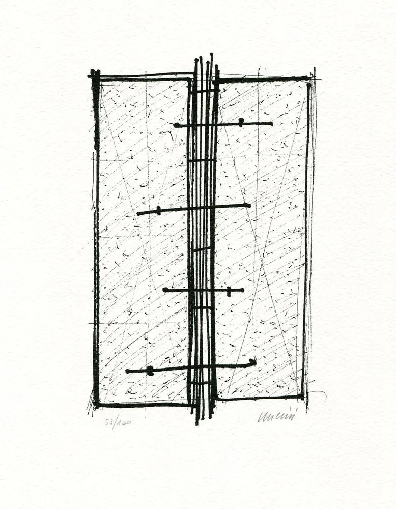 Lithografie Uncini - Senza titolo