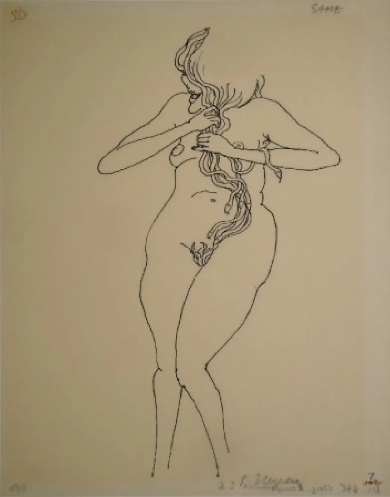 Geen Techniek Ungerer - Medusa mit Schlangenhaar