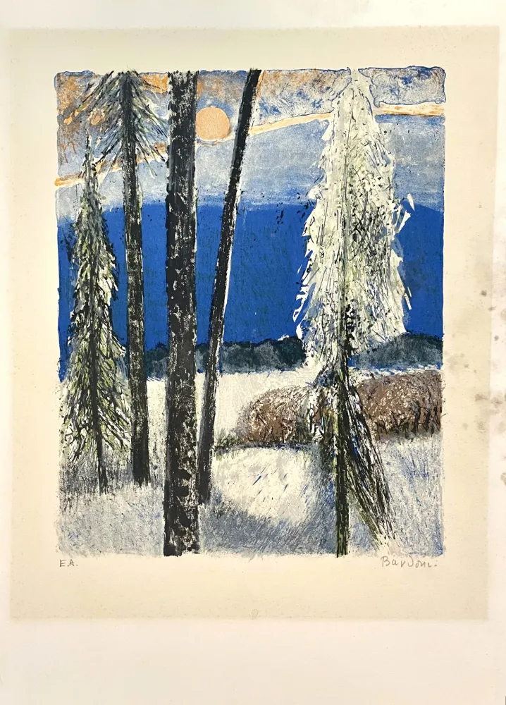 Lithografie Unknown - Paysage