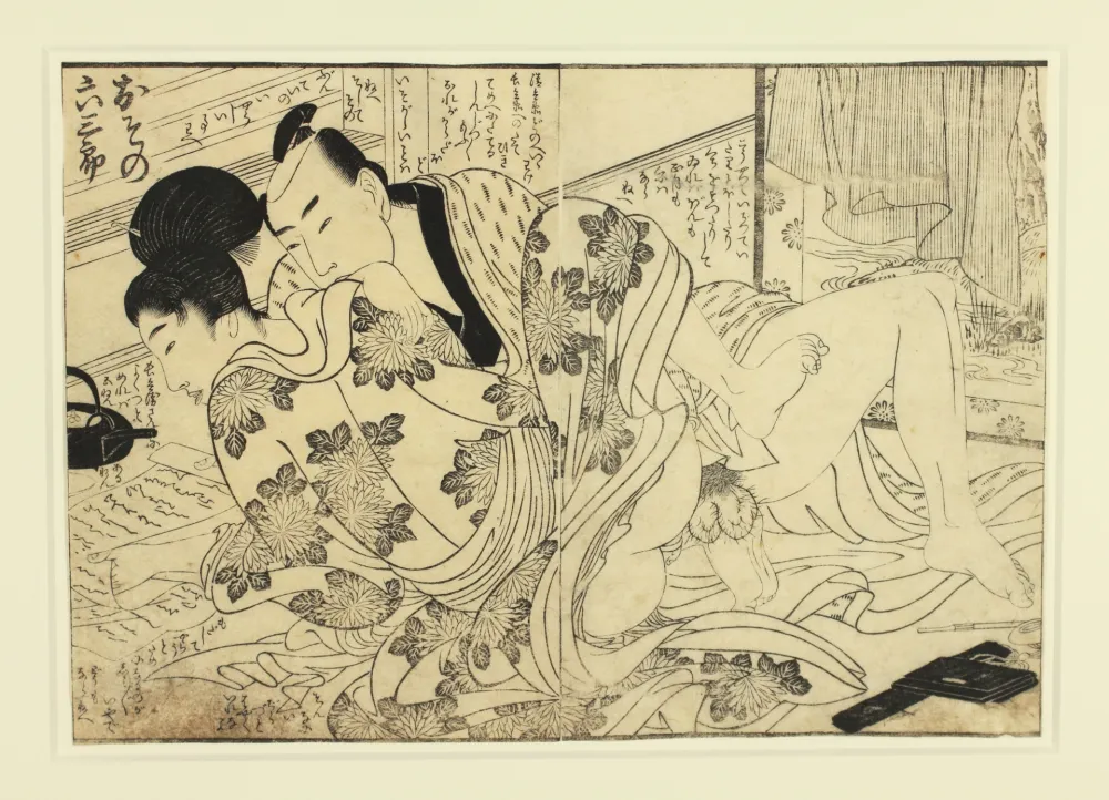 Houtsnede Utamaro - Shunga