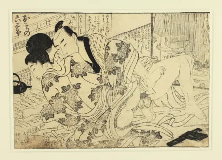 Houtsnede Utamaro - Shunga
