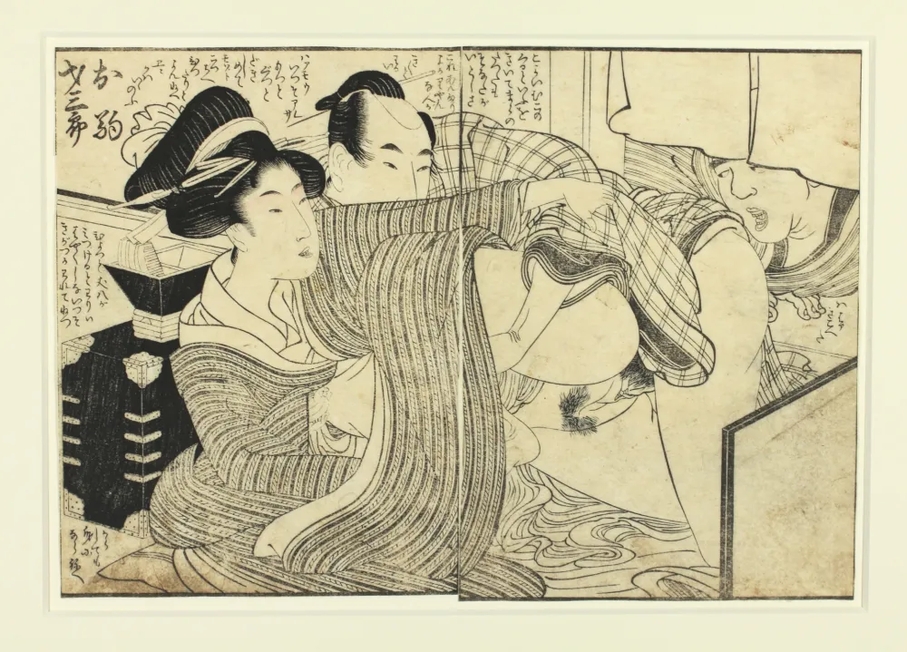 Houtsnede Utamaro - Shunga