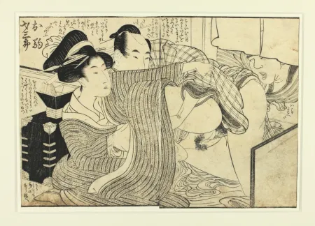 Houtsnede Utamaro - Shunga