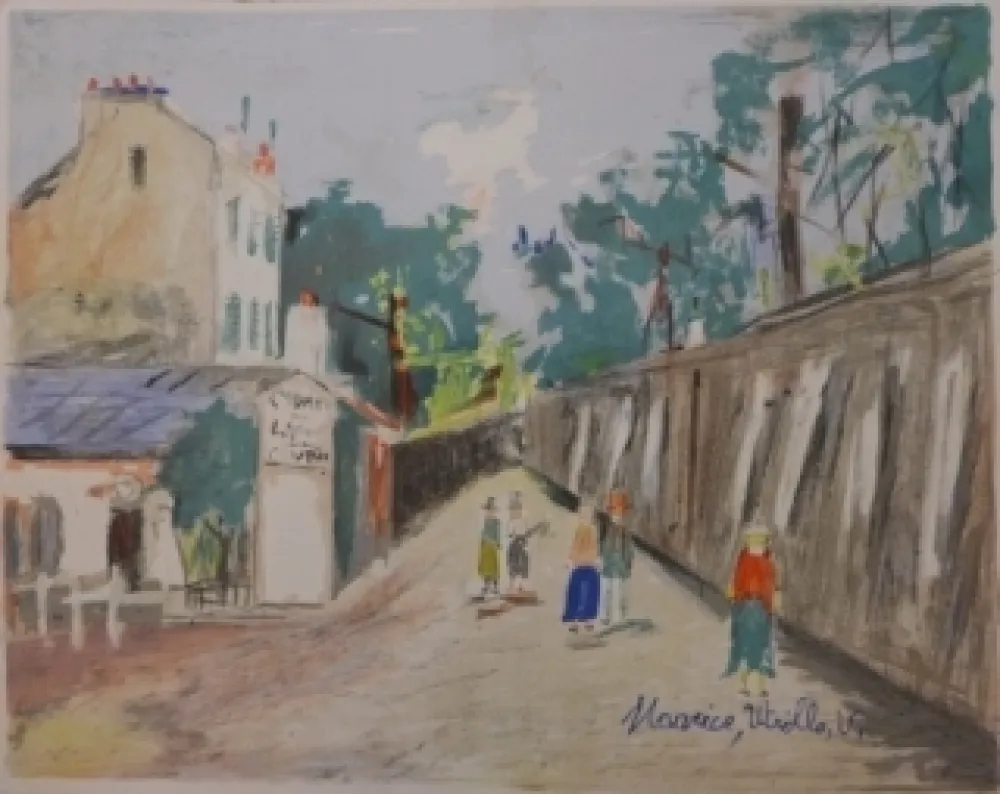 Lithografie Utrillo - Le lapin agile