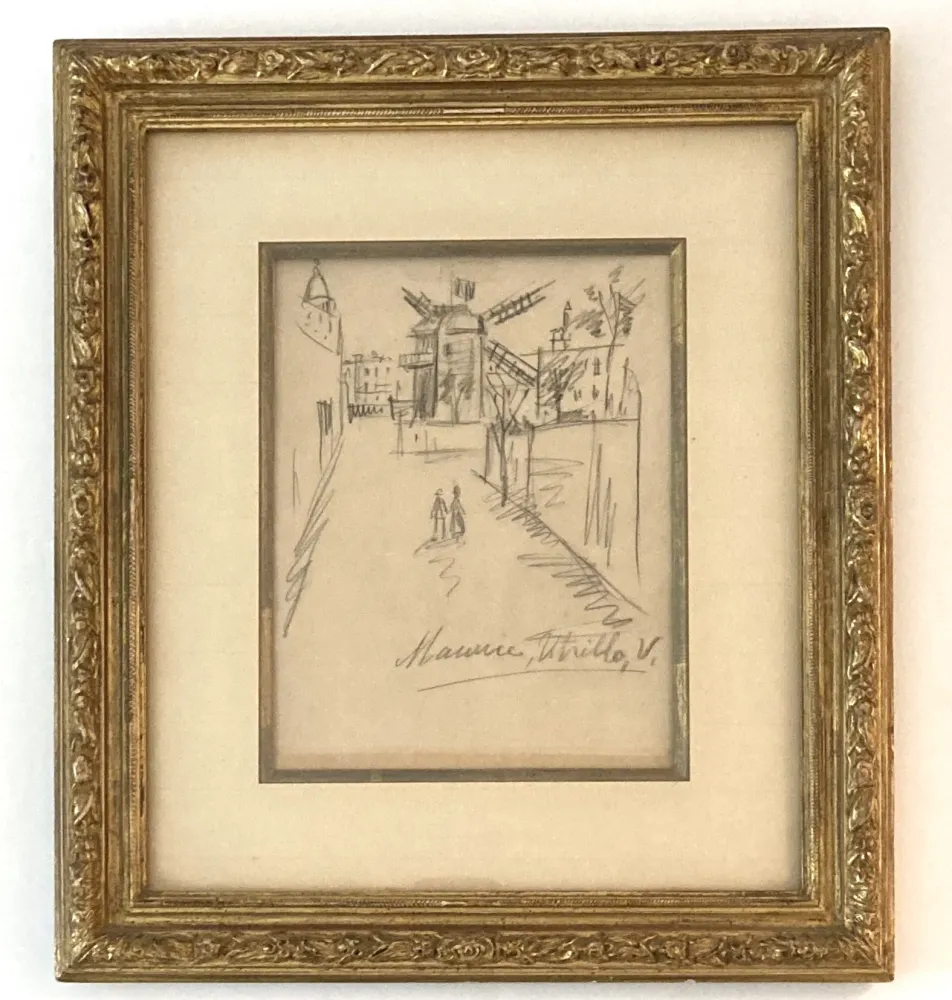 Geen Techniek Utrillo - Le moulin de la Galette, dessin