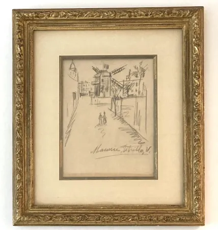 Geen Techniek Utrillo - Le moulin de la Galette, dessin