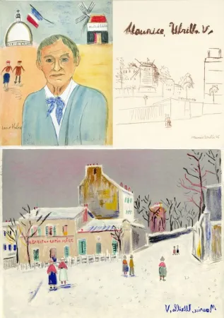 Geïllustreerd Boek Utrillo - MAURICE UTRILLO, V. 11 lithographies originales (Paris, 1956)