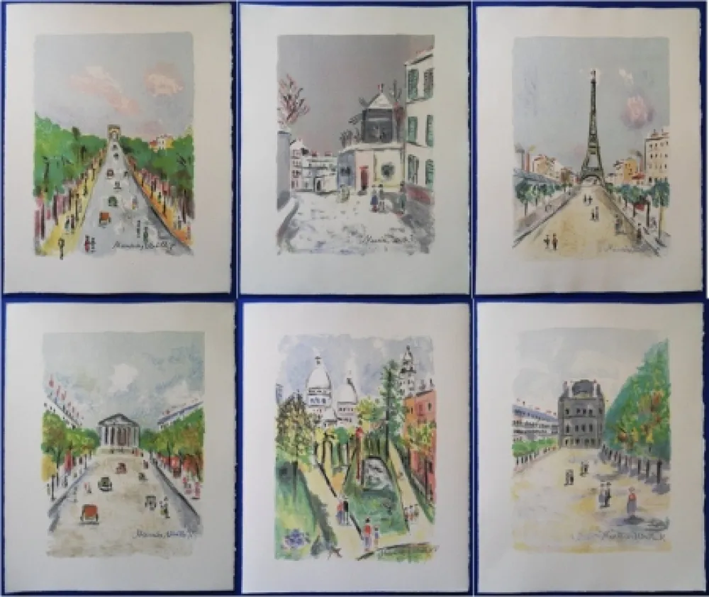 Lithografie Utrillo - Paris Capitale (10 lithographies)