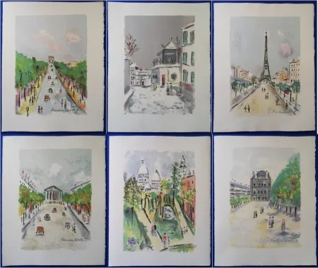 Lithografie Utrillo - Paris Capitale (10 lithographies)