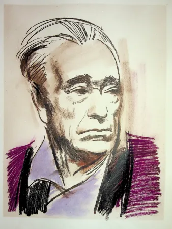 Lithografie Uzelac - Jeux Olympiques, Pierre de Coubertin