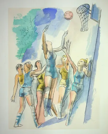 Lithografie Uzelac - Le basket