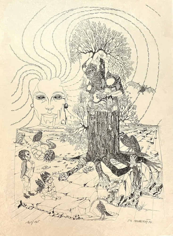 Lithografie Vacherot - L'Arbre de Vie