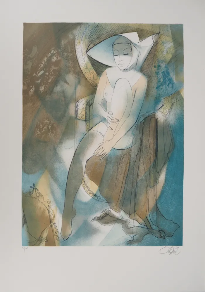 Lithografie Valadie - La religieuse