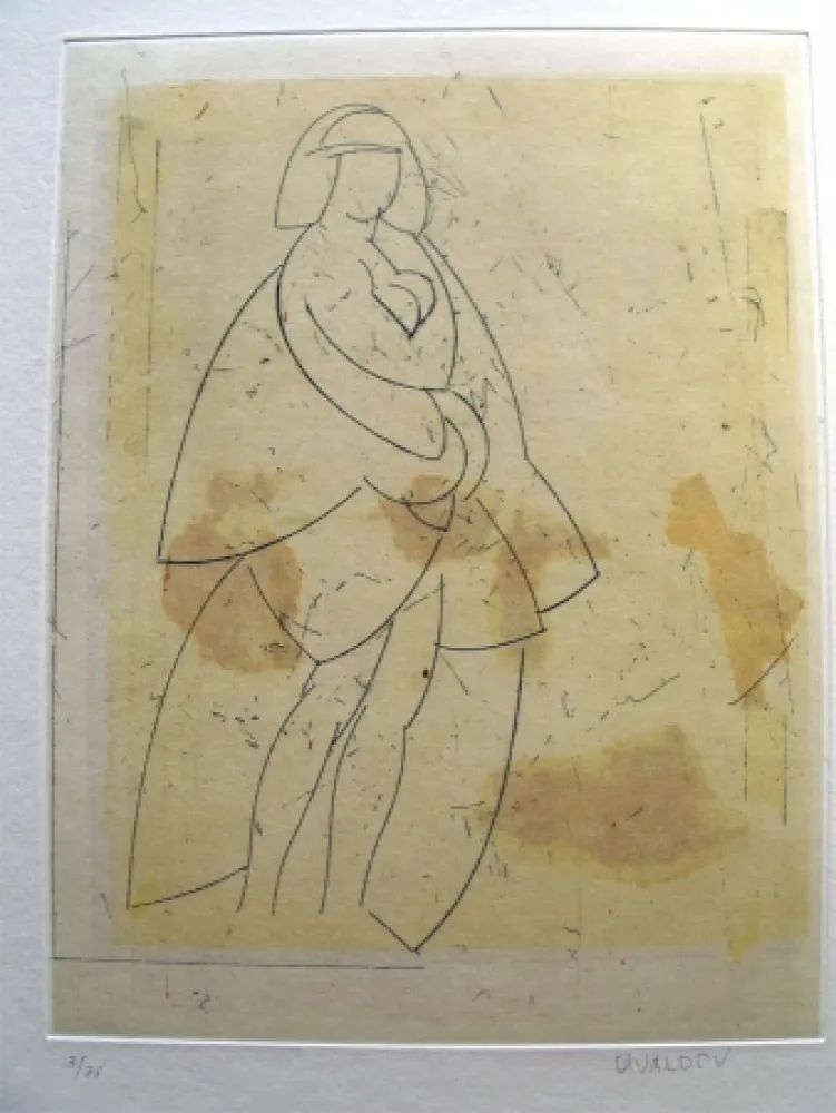 Ets En Aquatint Valdés - Esquisse