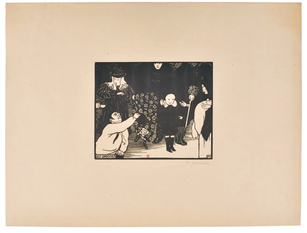 Lithografie Vallotton - Etude de nus