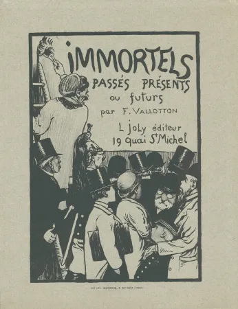 Lithografie Vallotton - Immortels passés, présents ou futurs
