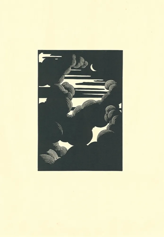 Houtsnede Vallotton - Wolken / Nuages (Clouds)