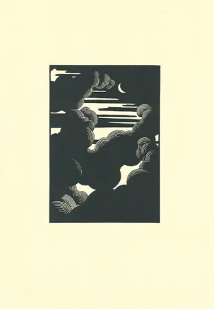 Houtsnede Vallotton - Wolken / Nuages (Clouds)